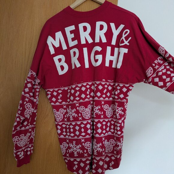 Disney Authentic Christmas Holiday Merry and Bright Spirit Jersey (S) - Picture 2 of 5